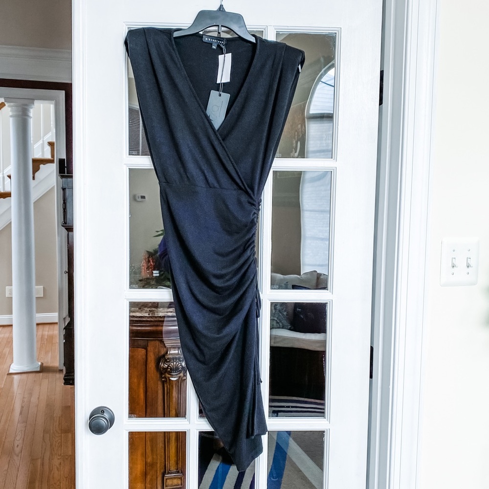 🖤Gibson Look Black Ruched Dress🖤